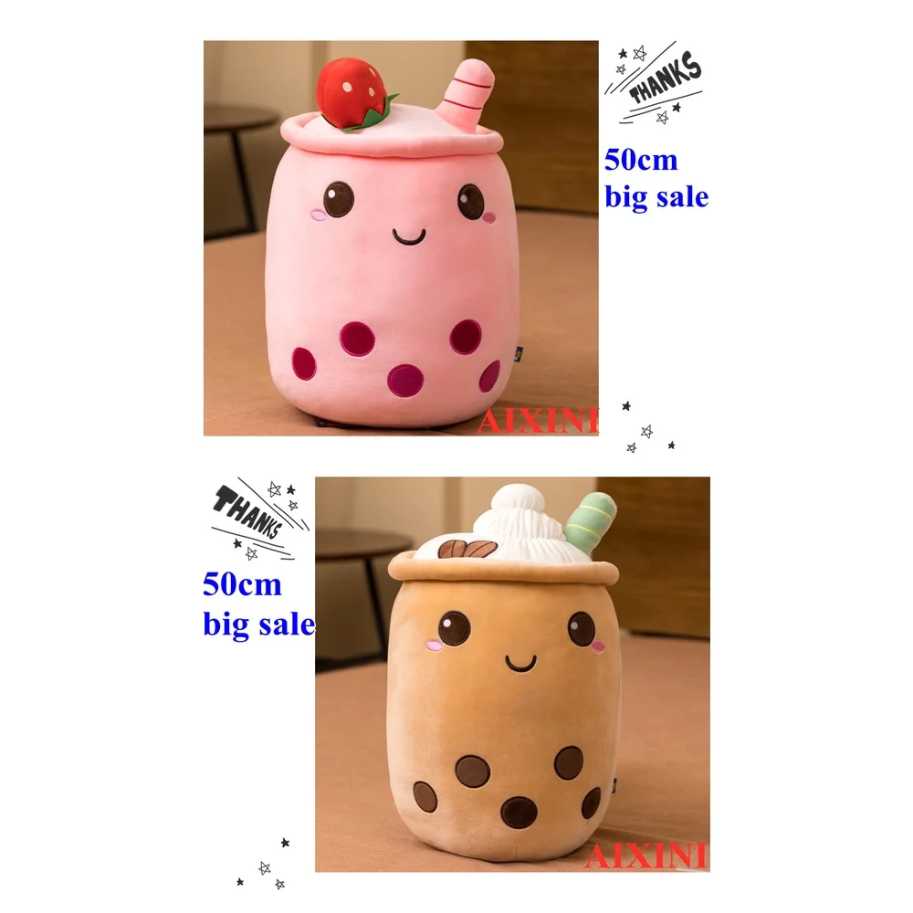 Bubble Tea плюшевая игрушка Boba молочная Боба чайная подушка в форме чашки настоящая
