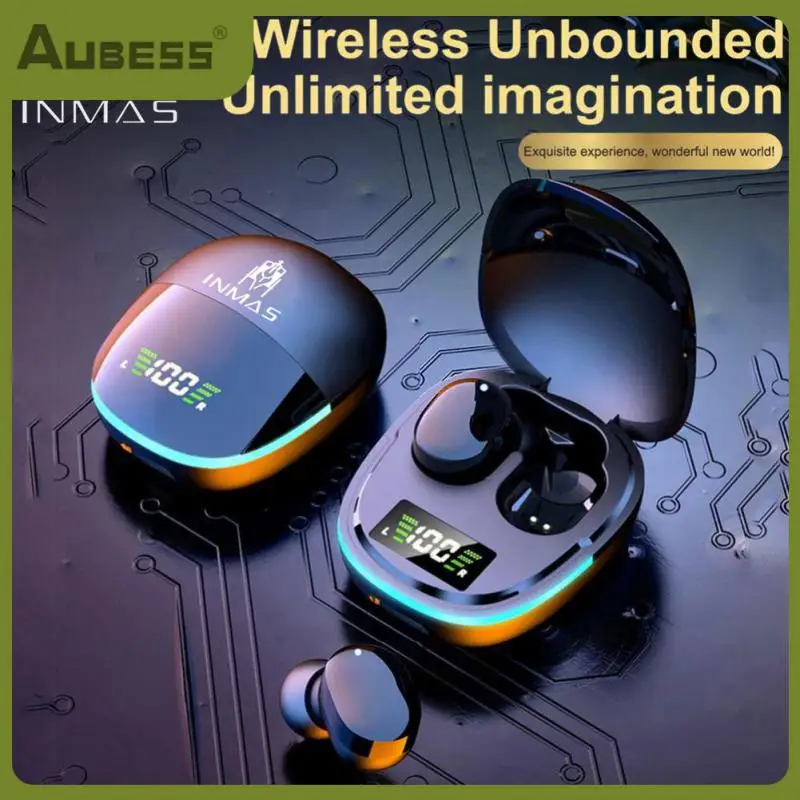 

Led Display Waterproof Earpiece Noise Reduction Touch Function Headset 5.1 Headphone With Charging Box