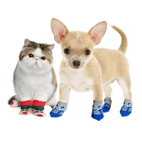 anti slip pet knits sock warm dog cat puppy shoe cute cartoon skid socks for small dogs outdoor wear slip on paw protector chien