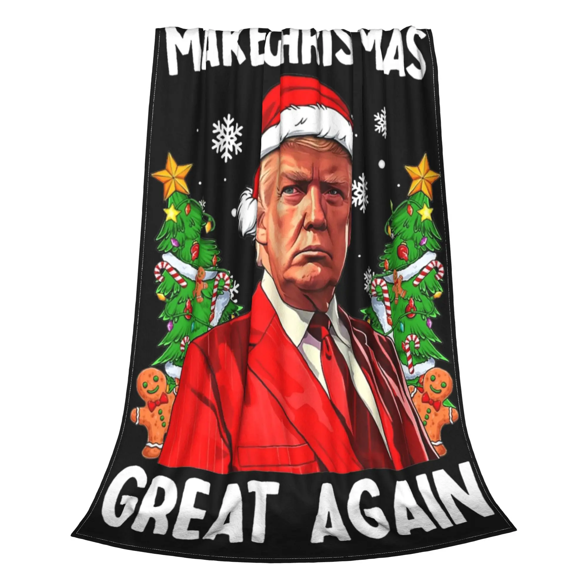 Сделай рождественское снова великим забавное подарочное одеяло Санта-Топ 2024
