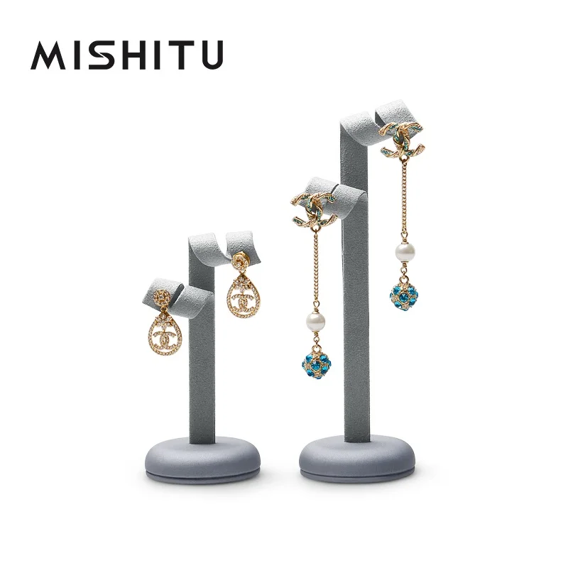 

MISHITU New Premium PU Leather Earrings Display Stand Store Special Display Storage Jewelry Display Props