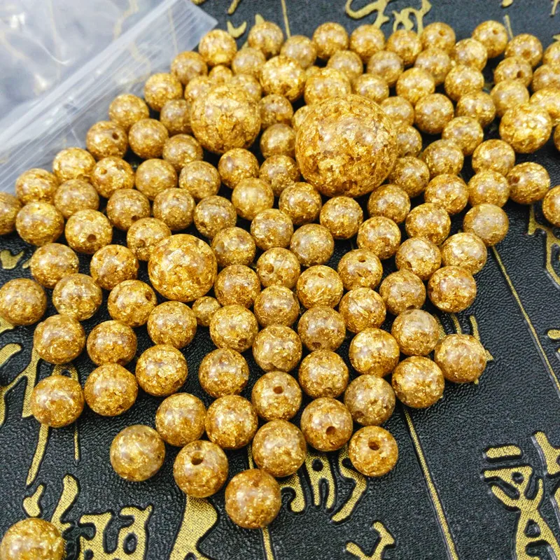 

Gold Foil Originally Handmade DIY Bead Fittings Bulk Beads Star Moon Bodhisattva Decorative Bulk Beads