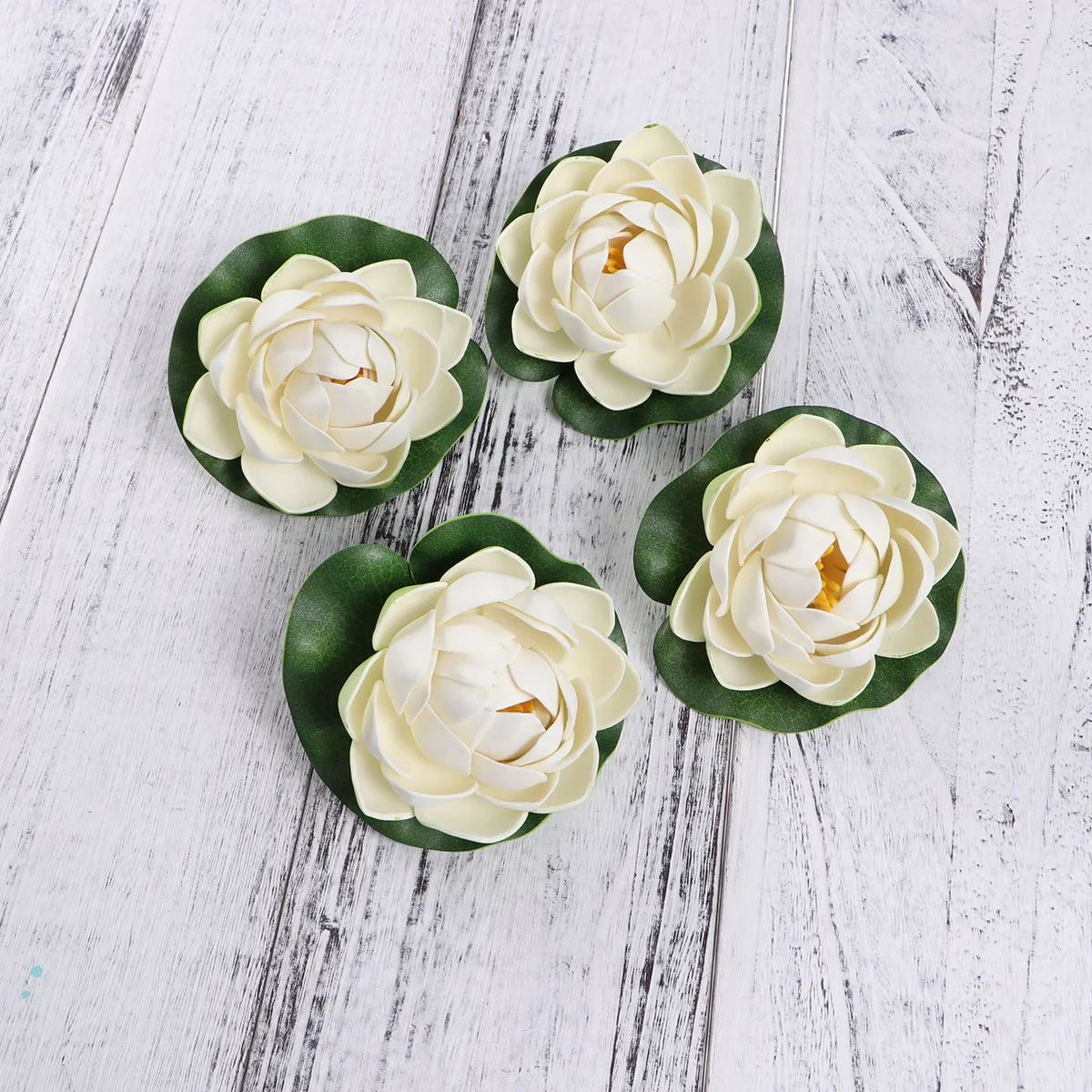 

Artificial Lily Water Pond Floating Flower Flowers Decor Pads Foam Pool Lilies Decoration Fake Tank Pad Aquarium Ponds Faux