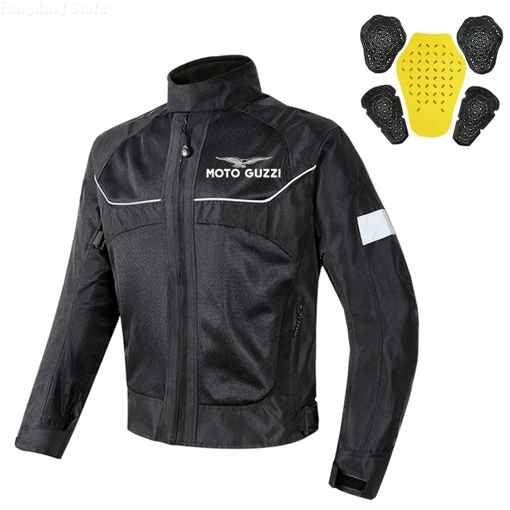 

For Moto Guzzi V85TT V9 Bobber V85 TT V7 V100 Motorcycle Summer breathable mesh motorcycle jacket protective gear