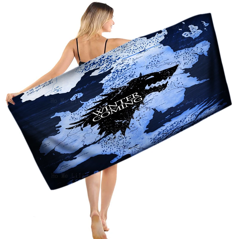 

Land Of Always Winter Dark Abstract Westeros North Map Quick Drying Towel By Ho Me Lili Fit For Fitness Swimming Use