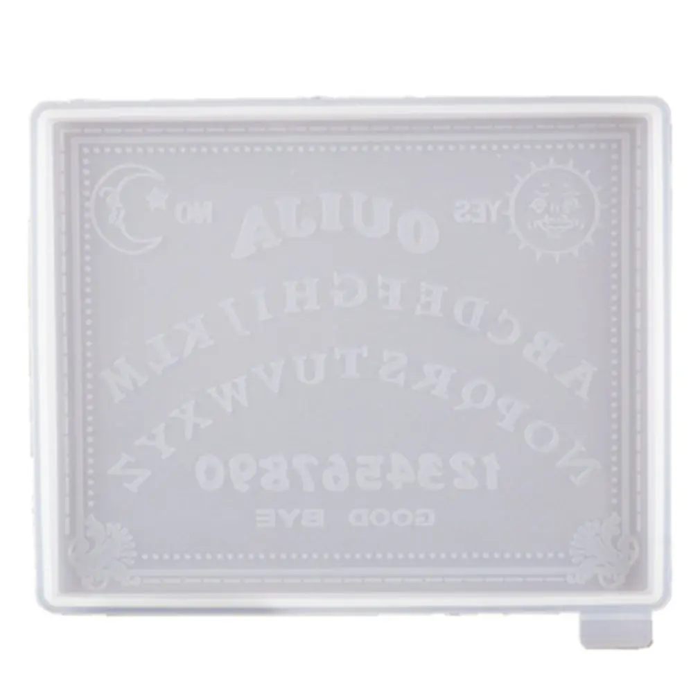 

DIY Crystal Epoxy Resin Mold Divination Board Psychic Board Silicone Mirror Mold Swing Table DIY Craft White Mold For Resin