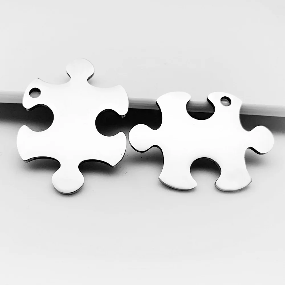 5 шт. подвеска-пазл из нержавеющей стали