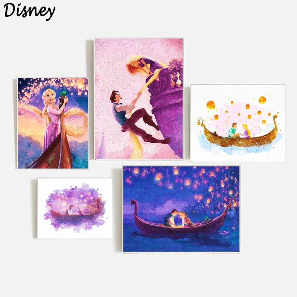 

Картина из страз «сделай сам», рисунок «Акварель» Диснея Рапунцель, полная выкладка из круглых страз, семейный Декор