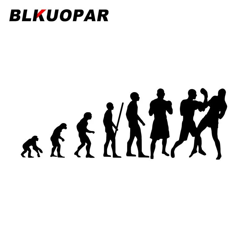 

Наклейки на автомобиль BLKUOPAR Evolution, тайские боксерские силуэты, креативная наклейка JDM, Солнцезащитный бампер, окна, фургон, защита двери автомобиля