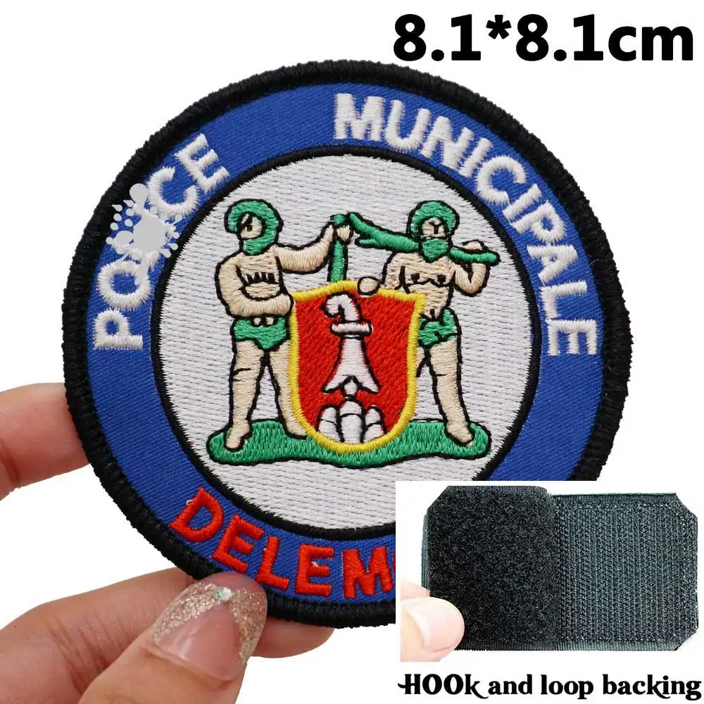 Швейцарские муниципальные нашивки с вышивкой delemont для рюкзаков и одежды военные