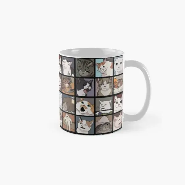 

Meme Cats 2 0 Classic Mug Gifts Printed Simple Coffee Tea Drinkware Handle Round Image Cup Design Picture Photo