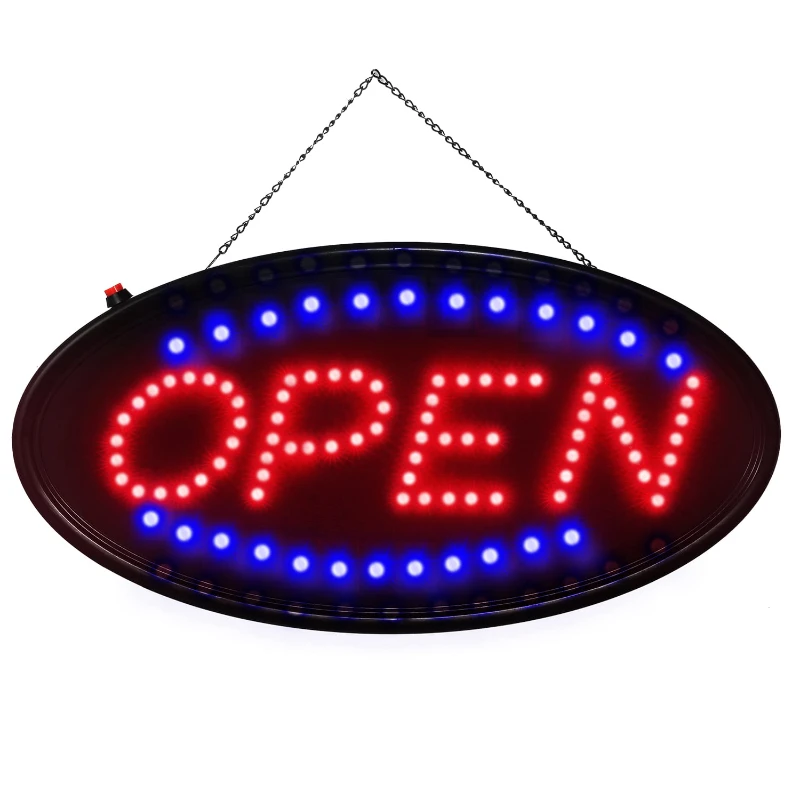 

Neon LED Open Sign with Animated Motion Business Advertisement Board Electric Display Sign US Plug