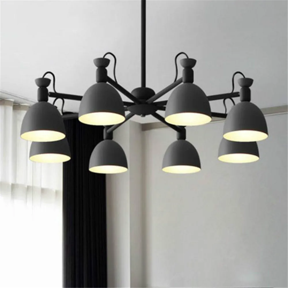 Colorful Pendant Lamp 3/5/6/8 Multi-colored Silicone E27 Art Pendant Lights For Modern Bar Restaurant Bedrooms Shopping Mall images - 6