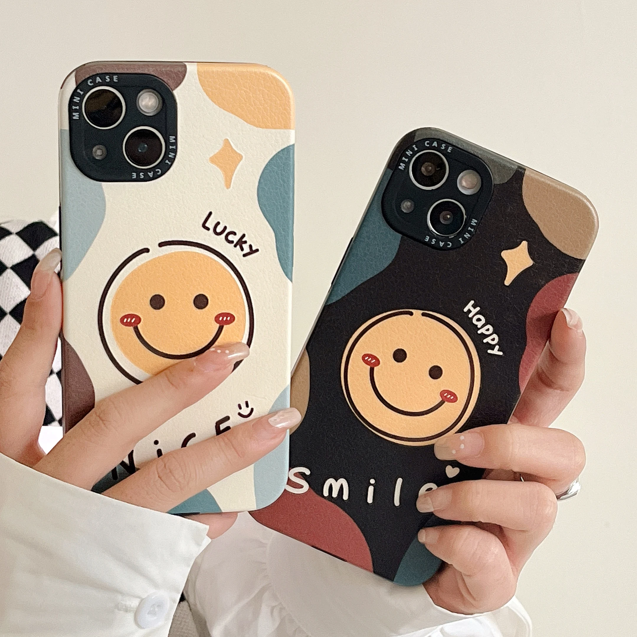 

Childlike Pattern Fall-proof Suitable For Celular Iphone Case 13 12 11ProMax XR XS 87Plus Hot New Product Imitation Leather