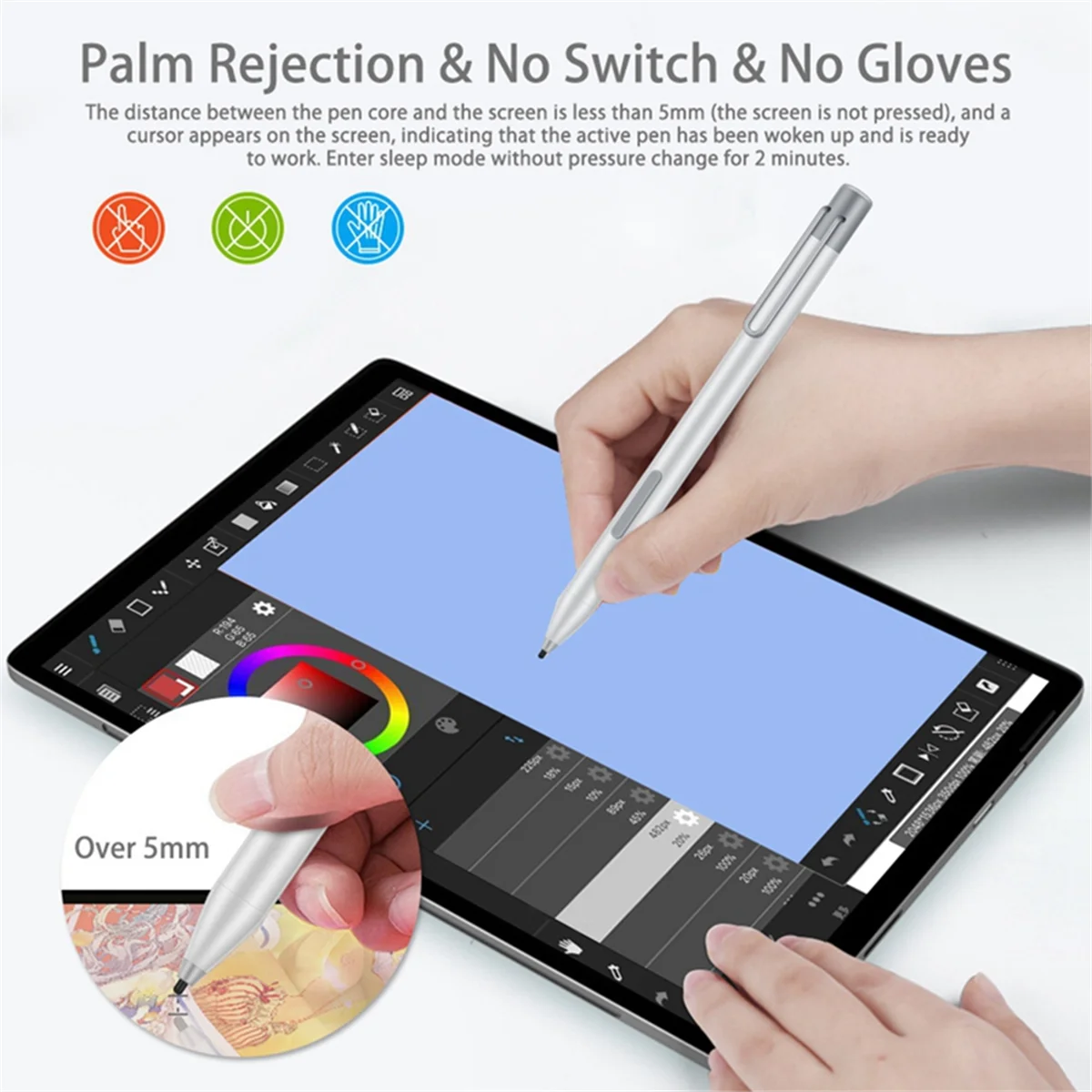 Многофункциональный стилус для Microsoft Surface Pro9/8/7/6/5/4 Book/Go черный