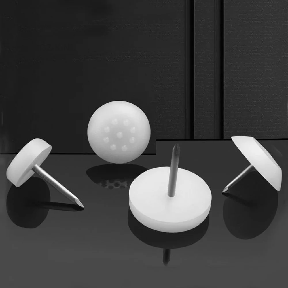 

10/20/50/100 Piece Chair Furniture Leg Lower Feet Plastic Washer Glide Skid Nail Protector For Floor 10 13 14 15-30mm