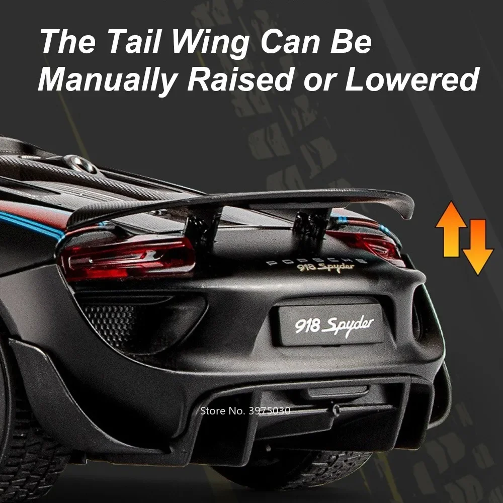 1:18 литой под давлением сплав Porsche 918 Mertini игрушки миниатюрные модели автомобилей