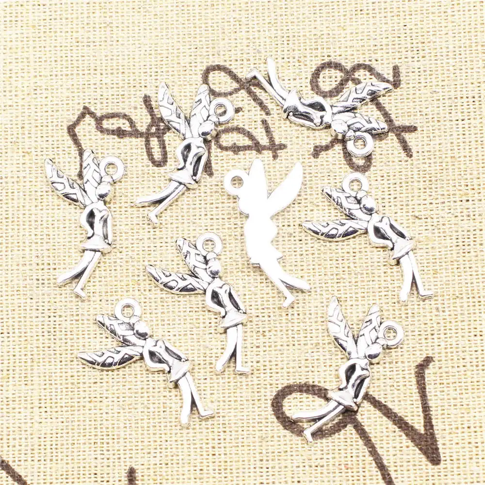

Angel Diy Charms Women Pendant Component 14X26mm Antique Silver Color 20 Pieces