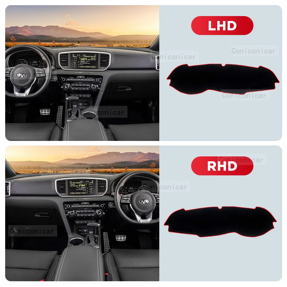 Фото Для KIA SPORTAGE 4 2016-2021 автомобильный коврик для приборной панели, коврик от солнца, коврик для предотвращения света, коврик для инструмента, защитный ковер, аксессуары №2