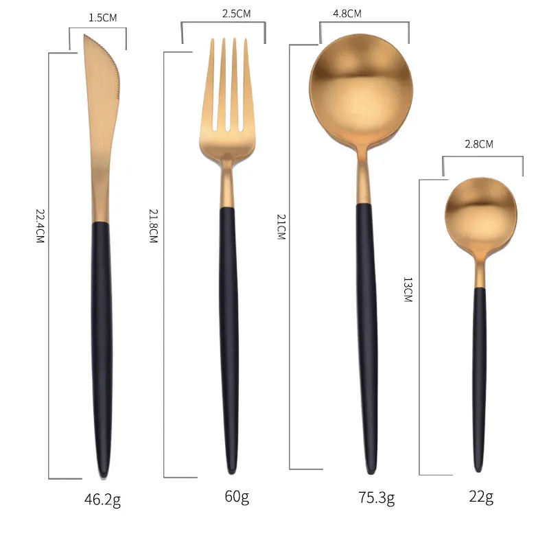 304 stainless steel cutlery tableware set table knife fork coffee spoon for kitchen home dinner appliance dinnerware set free global shipping