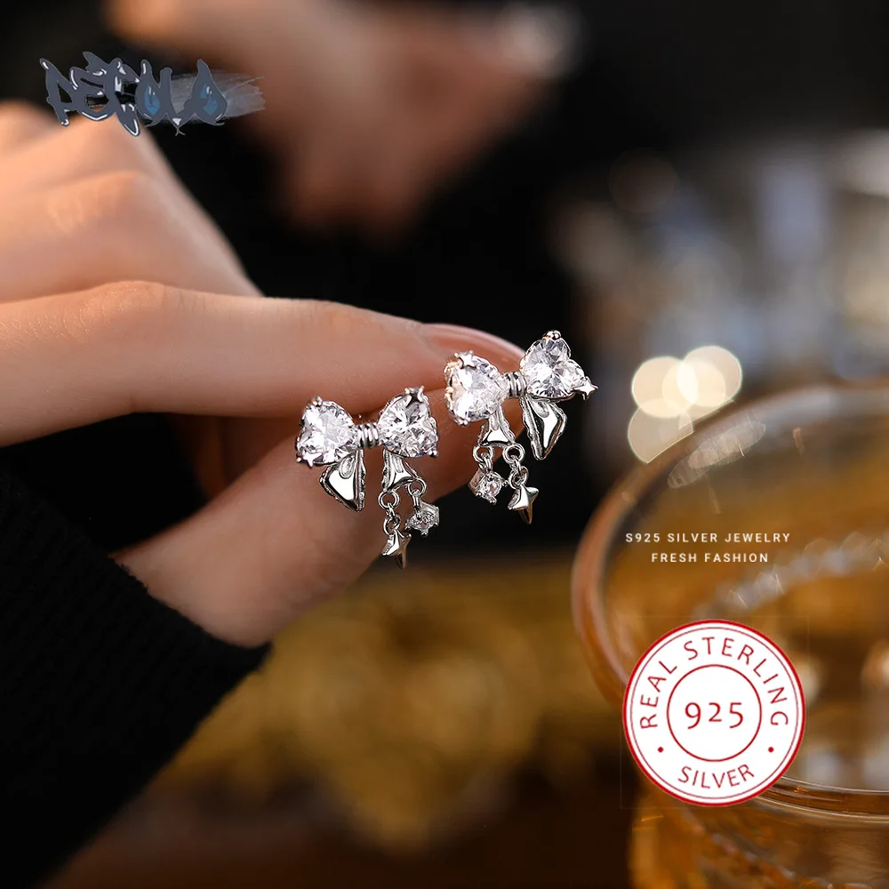 

Женские серьги из серебра 925 пробы, с фианитами