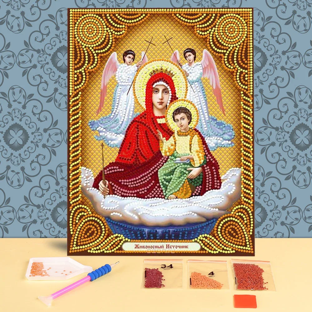 

Алмазная вышивка «Мадонна», мозаика из страз «сделай сам», полный набор для домашнего декора, рождественский подарок, новогодняя живопись