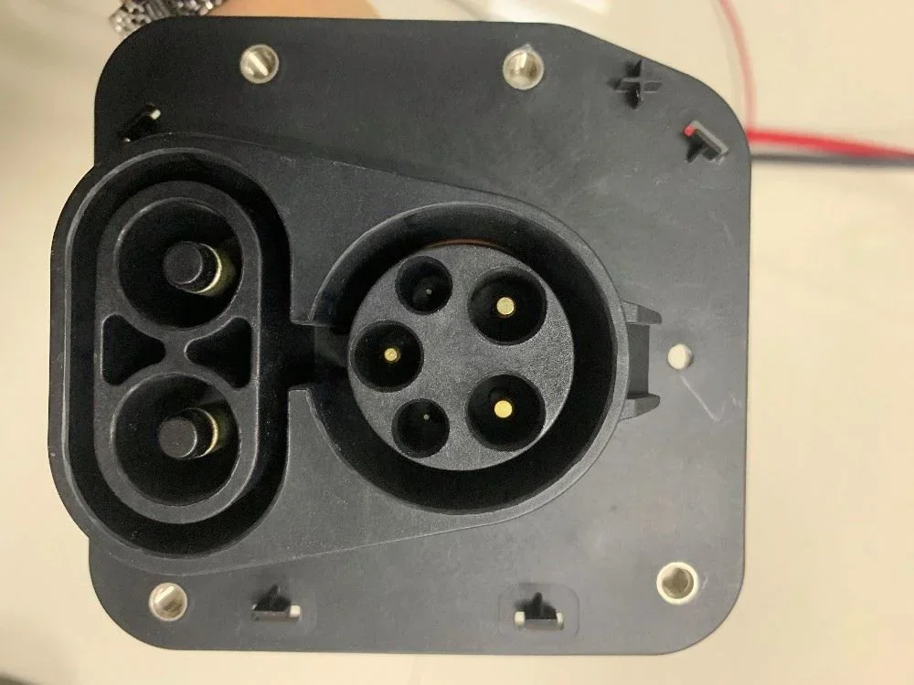 Duosida iec 62196-3 125A 75 кВт DC COMBO1 CCS1 розетка для быстрой зарядки ev с сертификацией CE