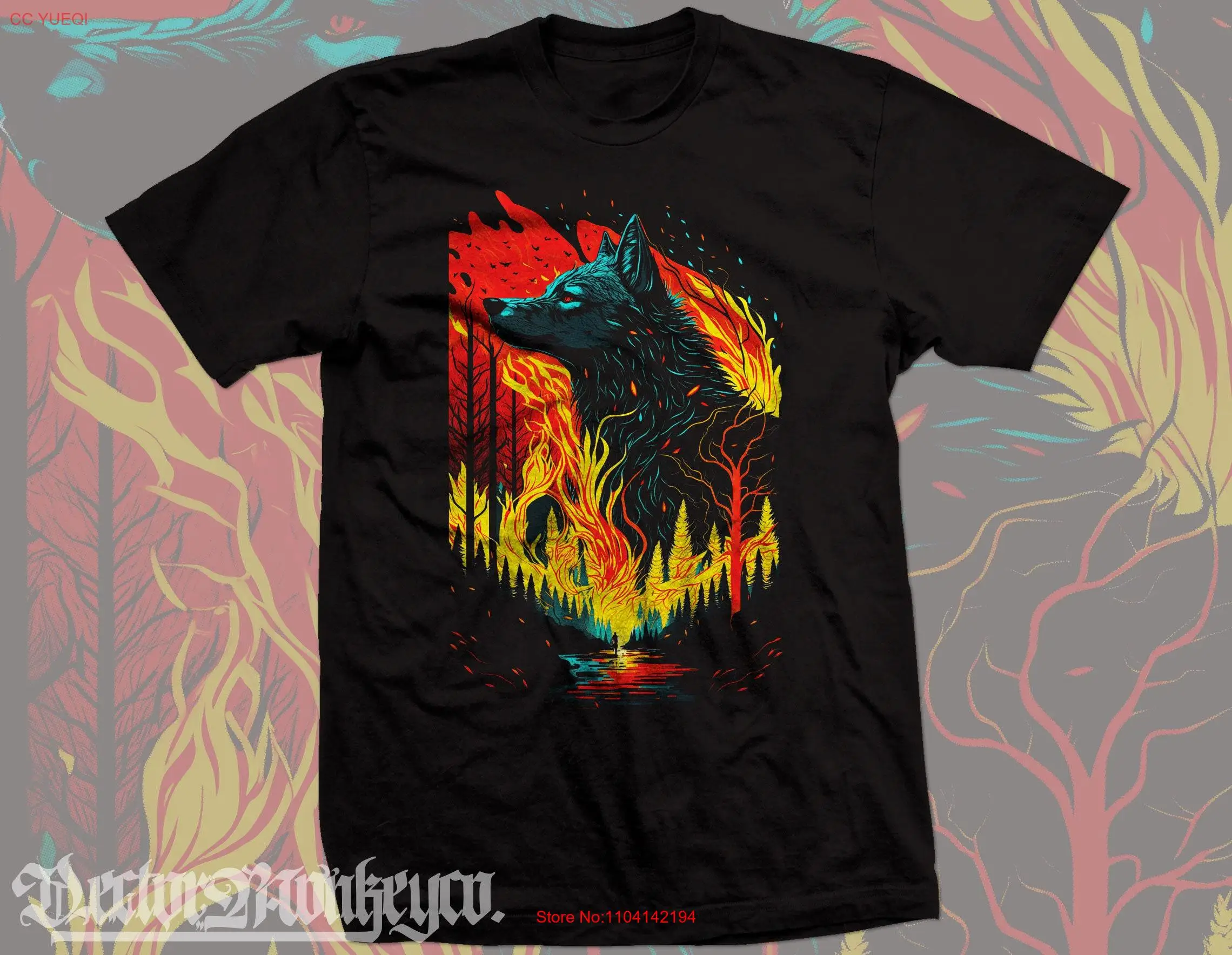 Футболка Firewolf с уникальным дизайном идеальный топ для мужчин и женщин длинным