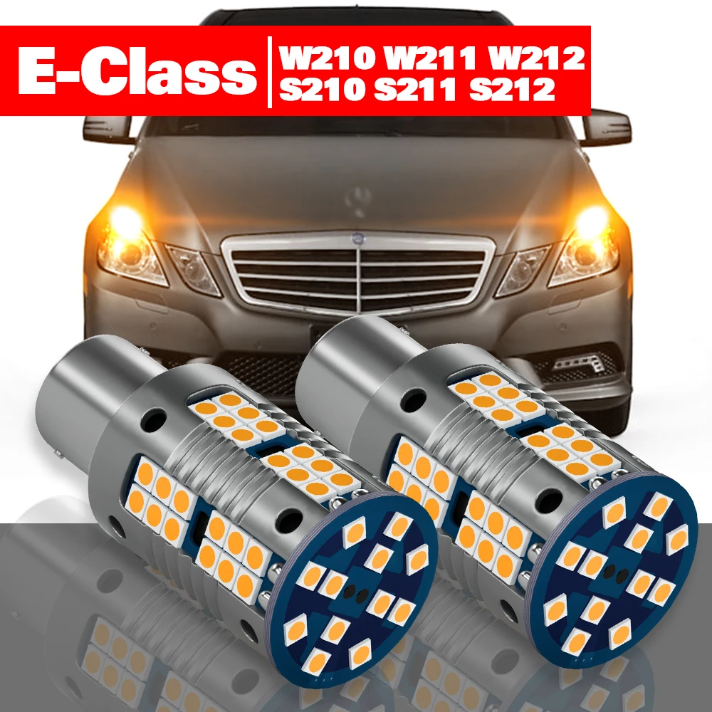 

For Mercedes Benz E Class W210 W211 W212 S210 S211 S212 1995-2016 Accessories 2pcs LED Front Turn Signal Light 2013 2014 2015