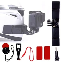motorcycle helmet chin mount holder kit for gopro hero 9 8 7 insta360 camera accessories with mobile phone clip bracket adapter