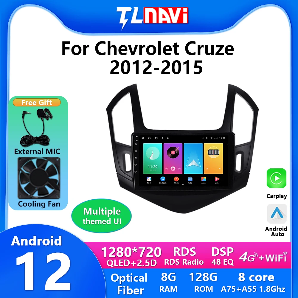 

Автомобильный DVD стерео плеер TL10 Android 12 для Chevrolet Cruze 2012 2013 2014 2015 радио GPS навигация Carplay