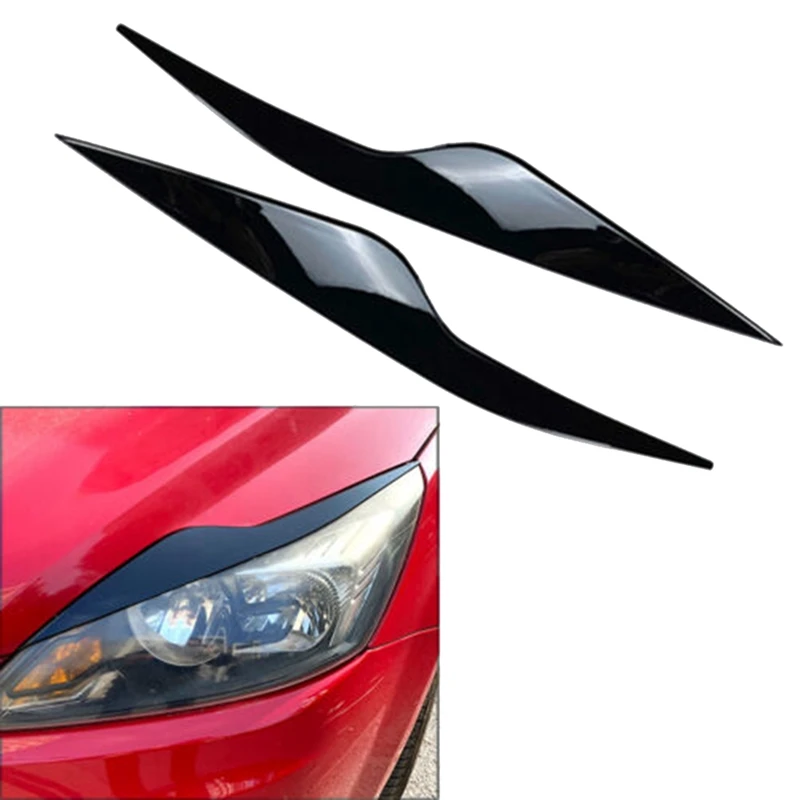 

1Pair Headlight Eyebrows Trim Cover Parts For Ford Focus MK2 C307 2008-2011 Head Light Lamp Eyelid Decorative Stickers A