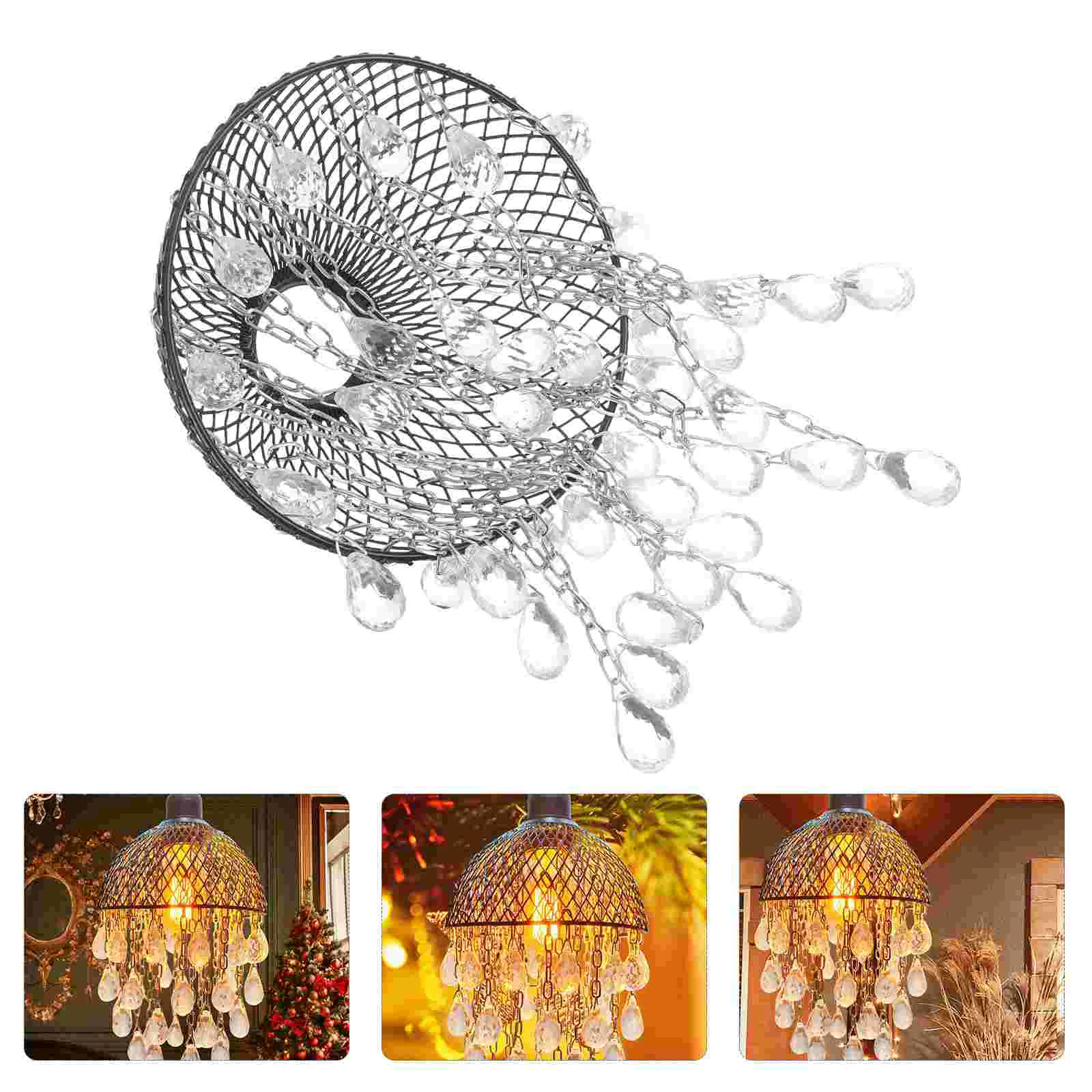 

Pendant Lamp Shade Decorative Lamp Cover Hanging Lamp Shade with Droplets