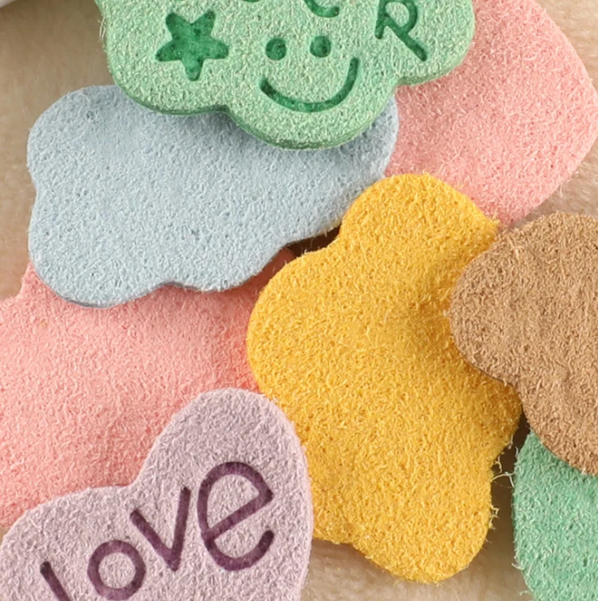 10 Pcs Star Luck Love Printed Patches Leather Badges Clothing Hat Bag Shoe Decor Repair Material Phone Gift Box DIY Accessory