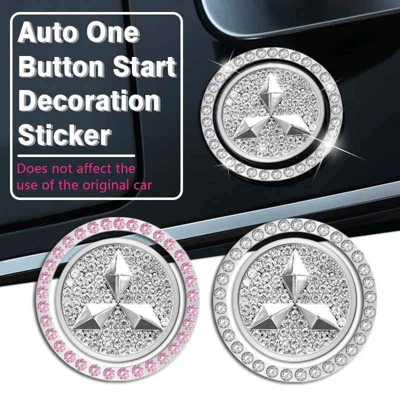 

1pcs New Car Engine Ignition Start Stop Button Decoration Sticker For Mitsubishi ASX Lancer Pajero Outlander L200 EVO Lancer EX