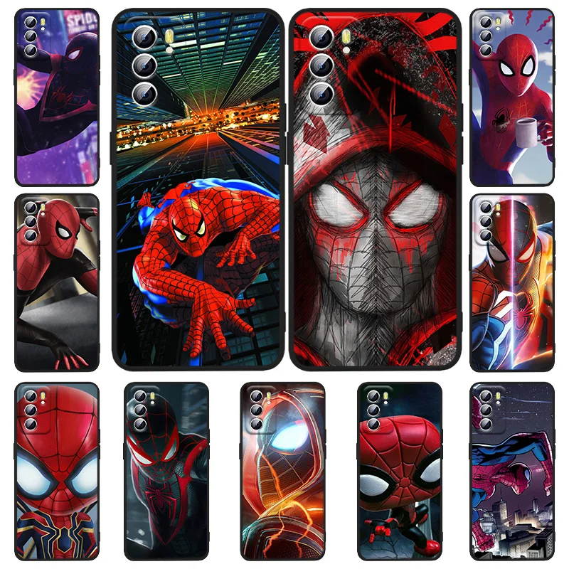 

Spiderman Marvel For OPPO Realme 5 6 6i 6s 7 8 8i 9i c3 c11 c21Y Q3S Pro Pro+ Narzo 50A 50i GT Master GT2 Pro Black Phone Case