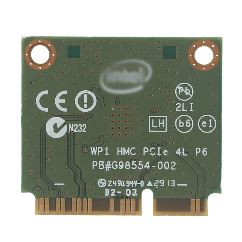 

R58A Dual Band Wireless-AC Network Card 3160 3160HMW,2.4G/ 5G BT 4.0 Mini PCI-e LAN Card,Support 802.11a/b/g/n 433Mbps