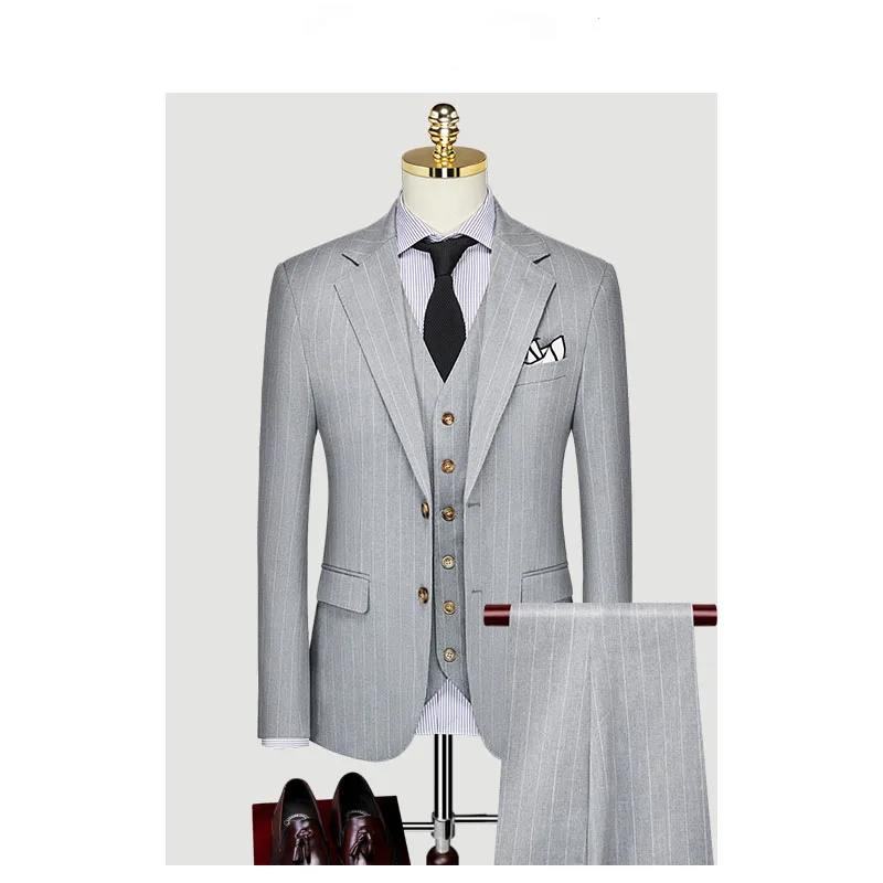 

Custom Made Groom Wedding Dress Blazer Pants Business High-end Classic Dress Trousers SA08-85999
