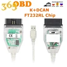 OBD2 сканер K DCAN с переключателем с чипом FT232RL, диагностический кабель obdlsr для стандарта USB, интерфейсный кабель K + CAN для телефона