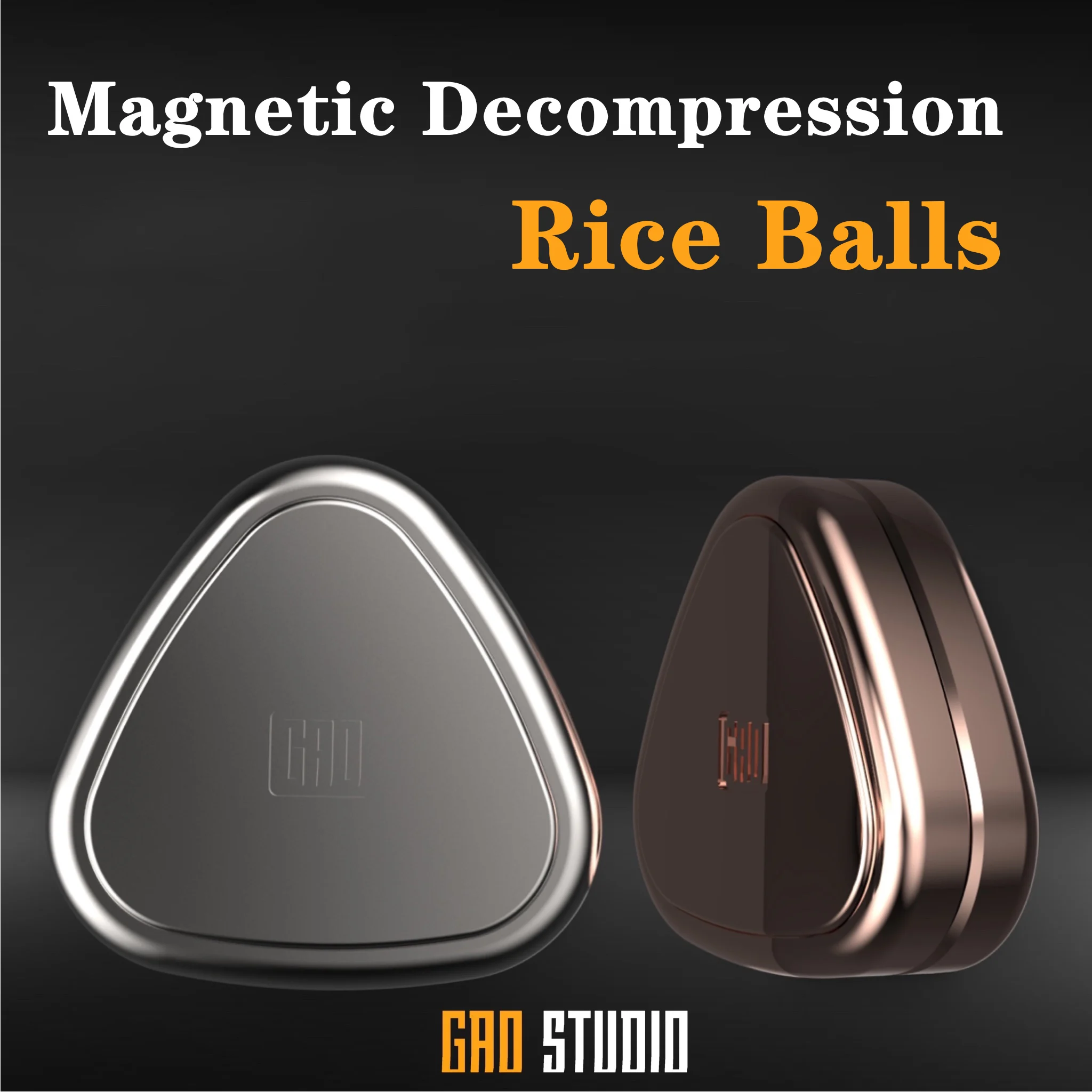 STOCK GAO STUDIO Magnetic Rice Ball Maga Multi-functional Decompression Push Brand Edc Stainless Steel Leisure Trend Office Toys