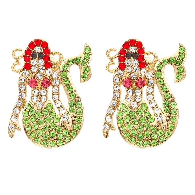 

Temperament Personality Rhinestone Mermaid Earrings for Woman Party Casual Jewelry