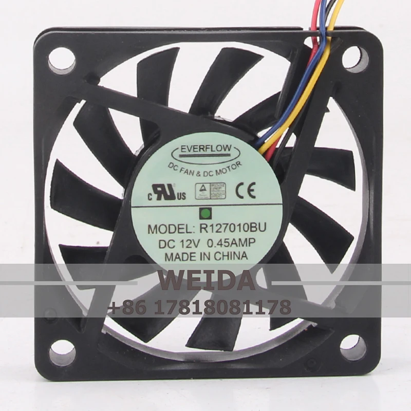 Чехол вентилятор для EVERFLOW R127010BU 70*70*10 мм 12 В 7010 а 4-проводной ШИМ ультратонкий бесшумный охлаждающий вентилятор