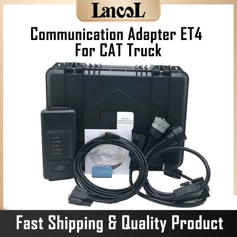 

ET4 2021B Communication Adapter For CAT 4 478-0235 538-5051 Truck Excavator Diagnostic Tool With Ethernet Cable