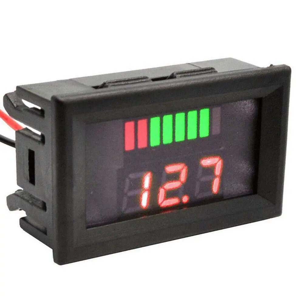 

24V-60V Wires LED Digital Voltmeter Car Marine Motorcycle LED Digital Voltmeter Voltage Meter Battery Fuel Gauge