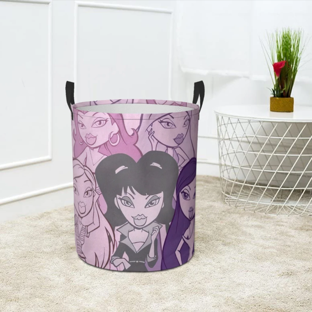 Бытовая тканевая корзина для грязной ткани ведро хранения милая кукла Братц