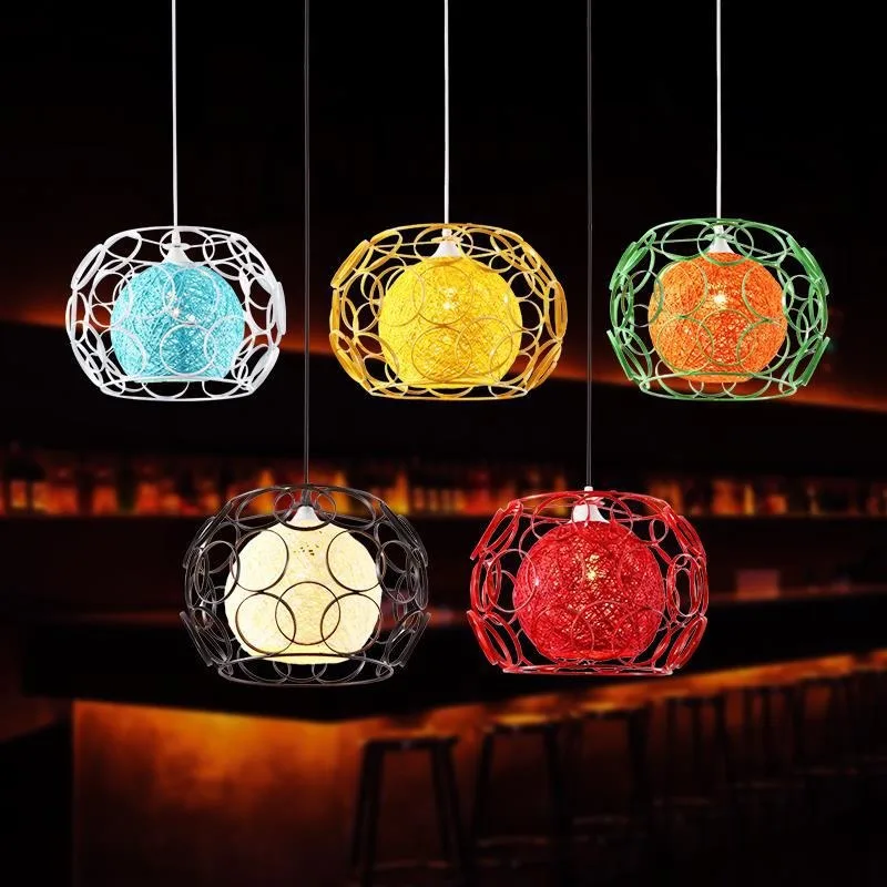 

LED Hemp Ball Chandelier Modern Lighting, Living Room Lighting, Interior Decoration, Home Lighting, Attic Kitchen Chandelier