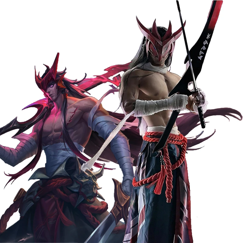 Yone костюмы для косплея Game LoL The Unforgotten униформа ролевых игр Хэллоуин карнавальные