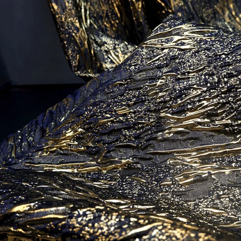 Супер сильная вогнутая выпуклая текстура Синий Золотой трехмерный рисунок вены