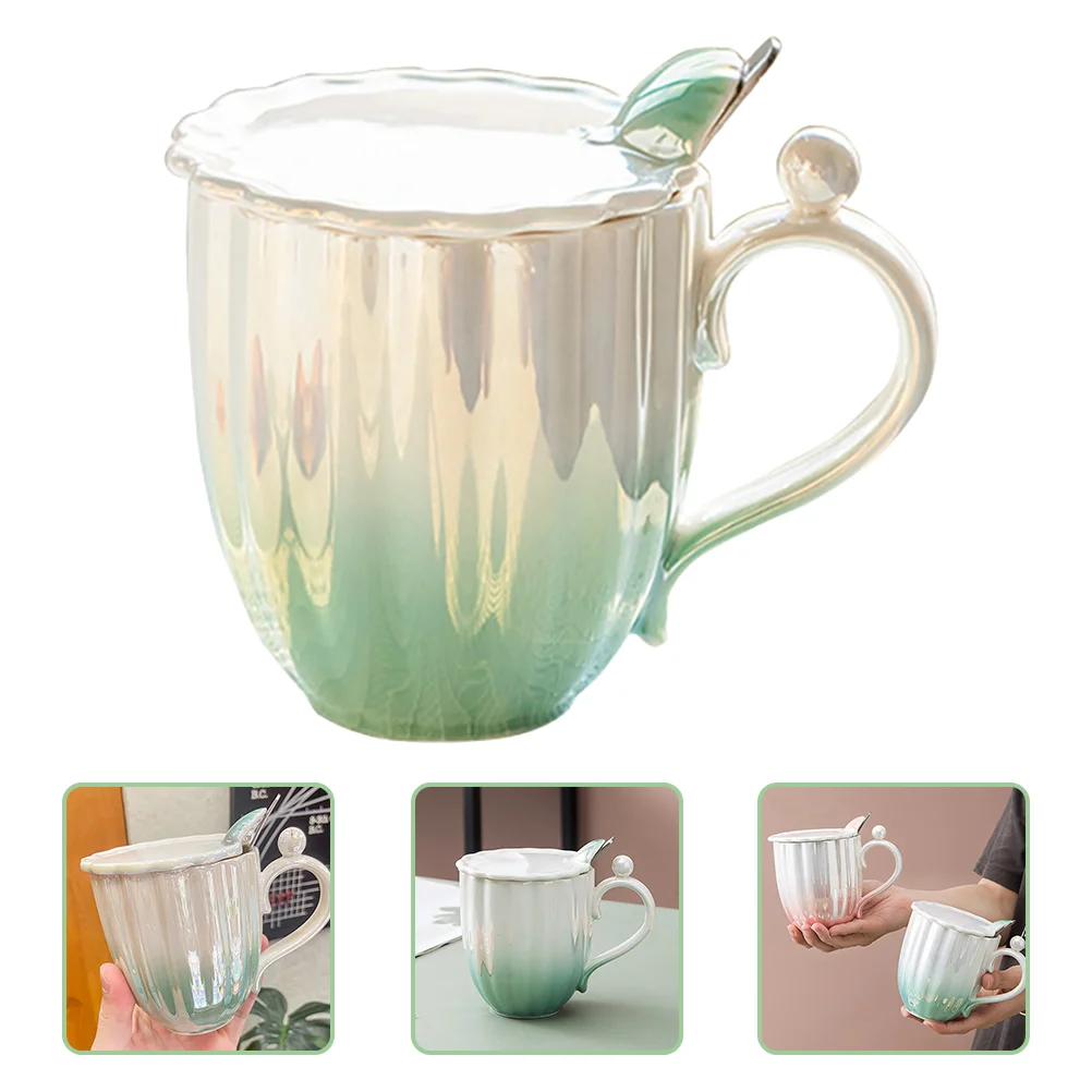 

Coffee Cup Ceramic Tea Mug Drinking Cup Lidded Coffee Mug Beverage Cup 420ml