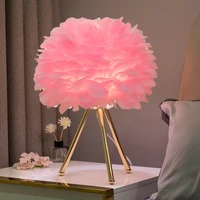 modern feather led luxury table lamps for home bedroom living room lamp for bedside lamp desk lamp aesthetic girl cute nordic